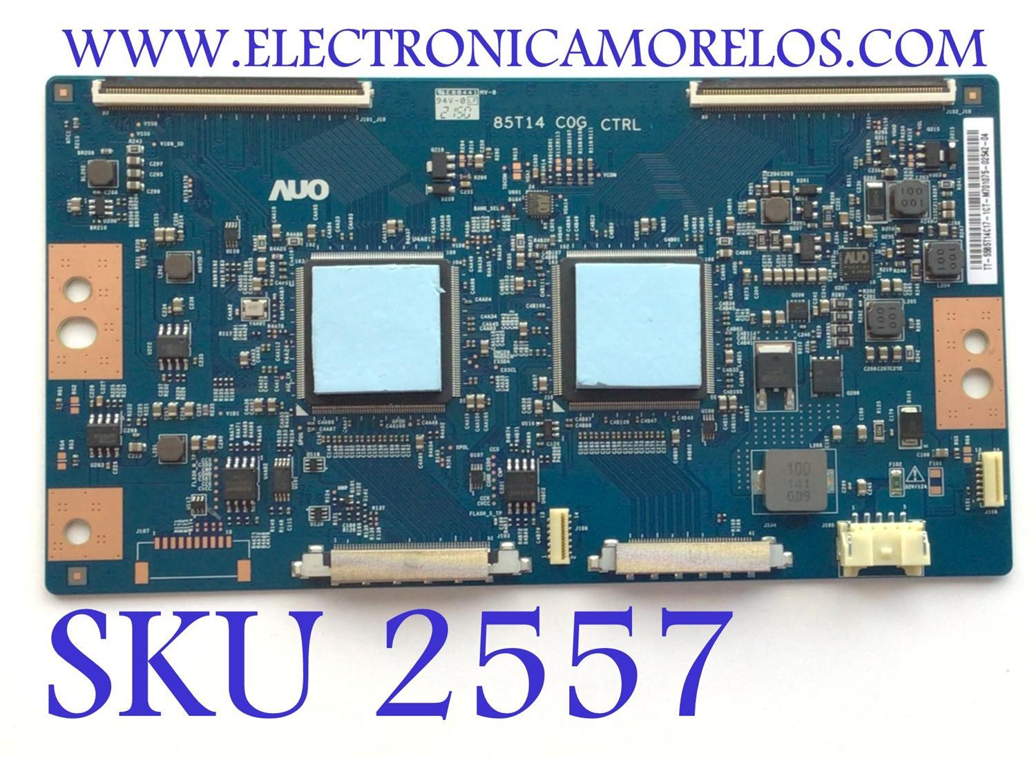 T-CON PARA TV SONY BRAVIA / NUMERO DE PARTE 5585T14C17 / 55.85T14.C17 / 85T14-C0G / 85T14 C0G CTRL / PANEL YDCS085MDU02 / DISPLAY T850QN03.L / MODELO XR-85X95K / XR85X95K